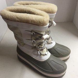 UGG WHITE WATERPROOF SHEEPSKIN SNOW BOOTS SIZE US 6/UK 5  READ DESCRIPTION